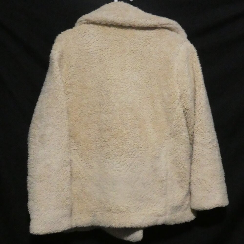 FREE PEOPLE | xs - extra small | Teddy - Furry Plush Double Breasted Pea Coat - Picture 2 of 16